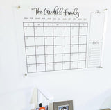 23"x17" Acrylic Calendar