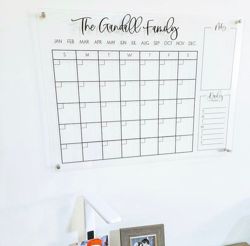 29"X21" Acrylic Calendar