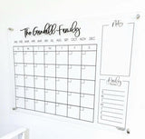 23"x17" Acrylic Calendar