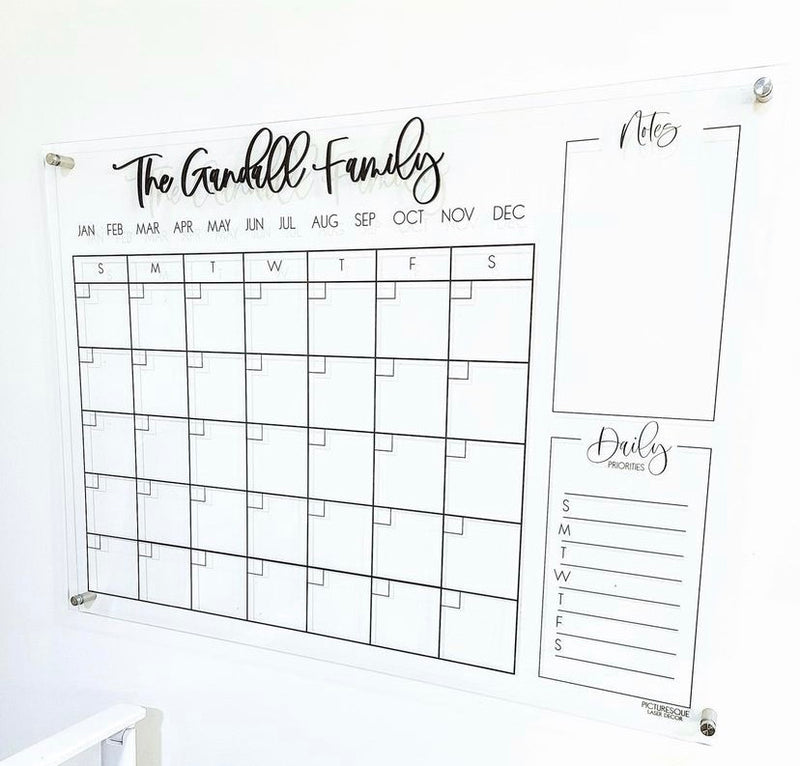 29"X21" Acrylic Calendar