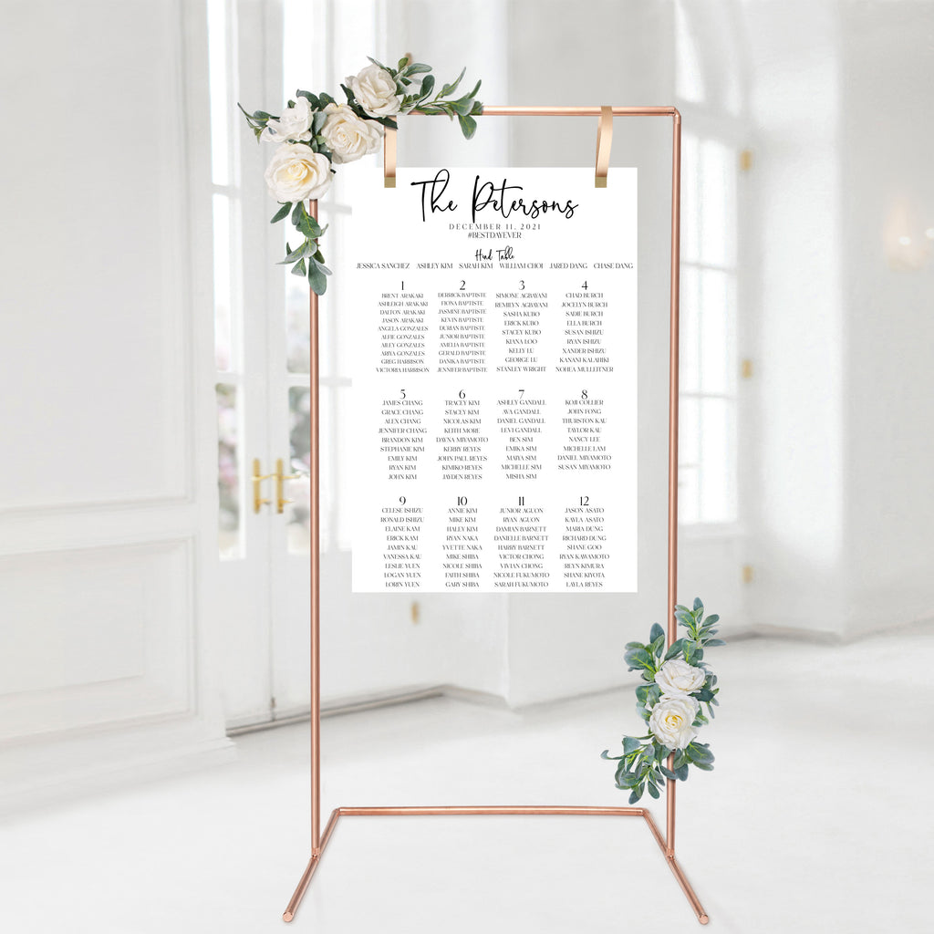 ACRYLIC SEATING CHART