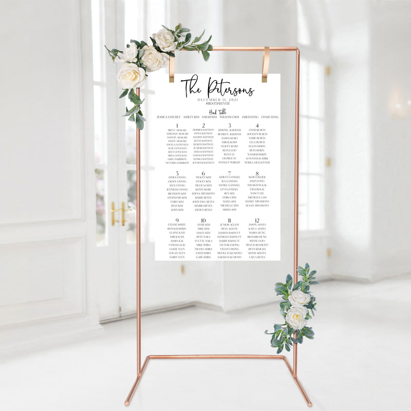 ACRYLIC SEATING CHART