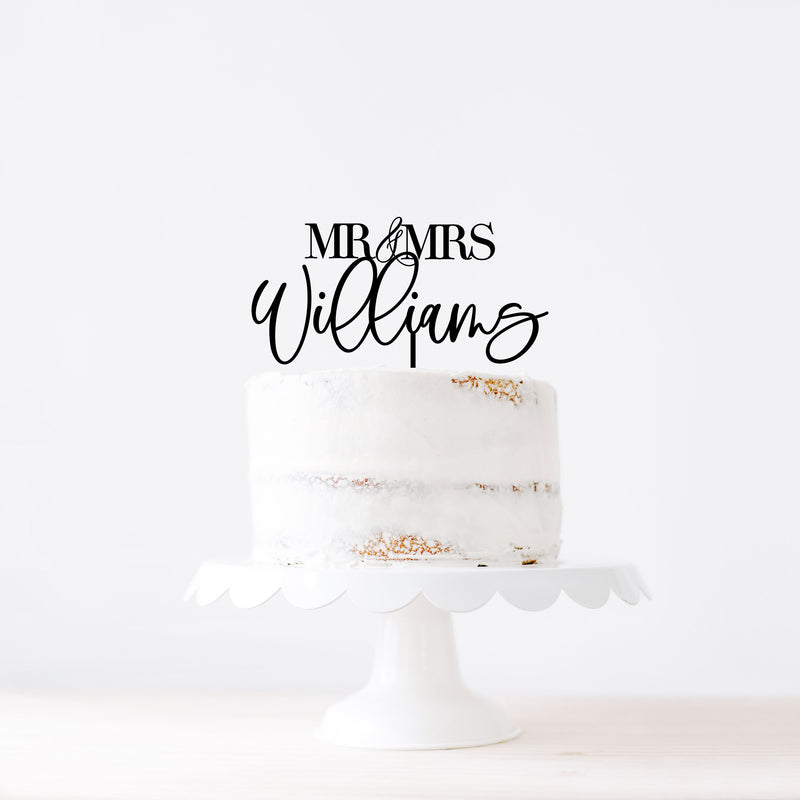 Custom Mr & Mrs Cake Topper