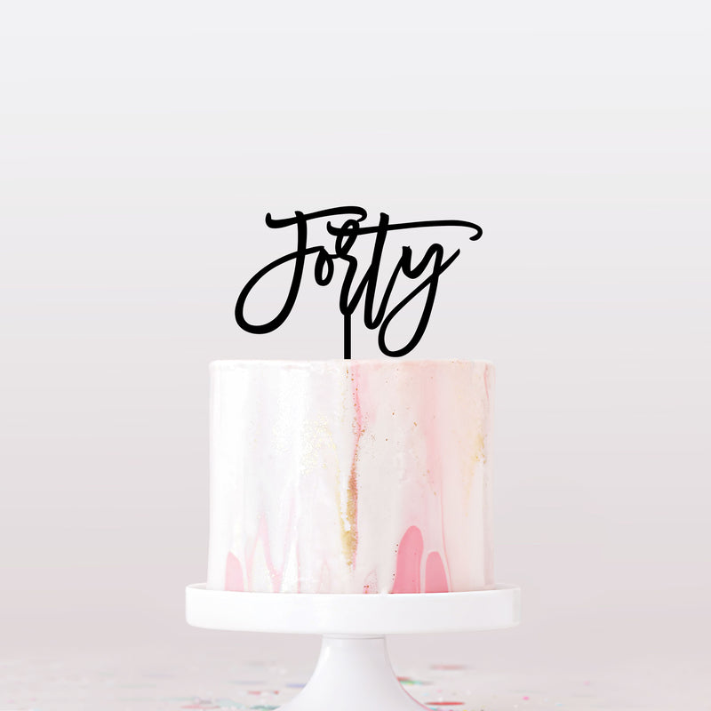 "Forty" Cake Topper