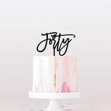 "Forty" Cake Topper