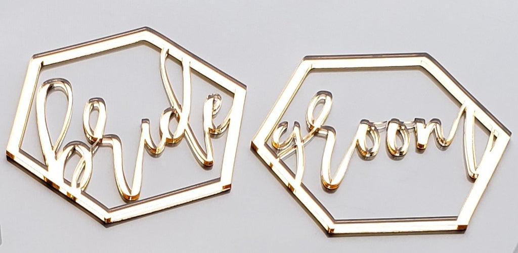 GEOMETRIC PLACE CARDS (BRIDE + GROOM)