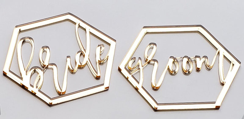 GEOMETRIC PLACE CARDS (BRIDE + GROOM)