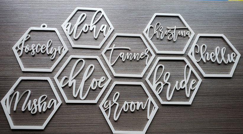 GEOMETRIC PLACE CARDS - CUSTOM