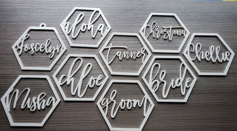 GEOMETRIC PLACE CARDS - CUSTOM