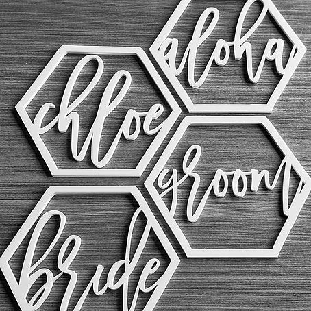 GEOMETRIC PLACE CARDS - CUSTOM