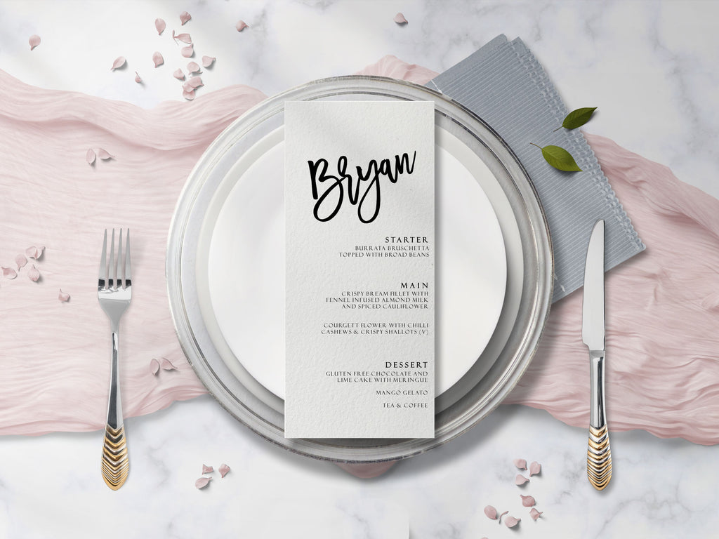 CUSTOM NAME PLACE CARD