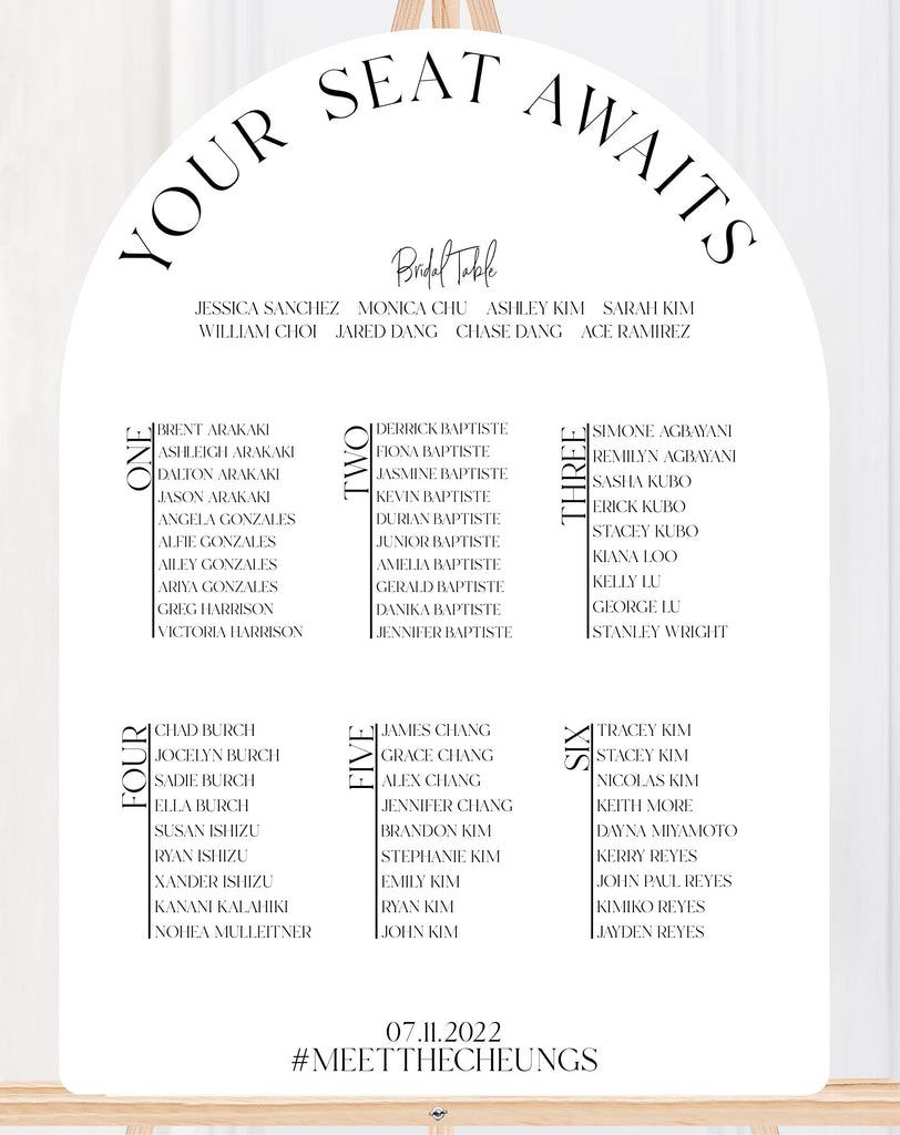 Arch Seating Chart