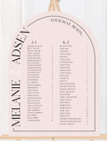 Modern Arch Seating Chart