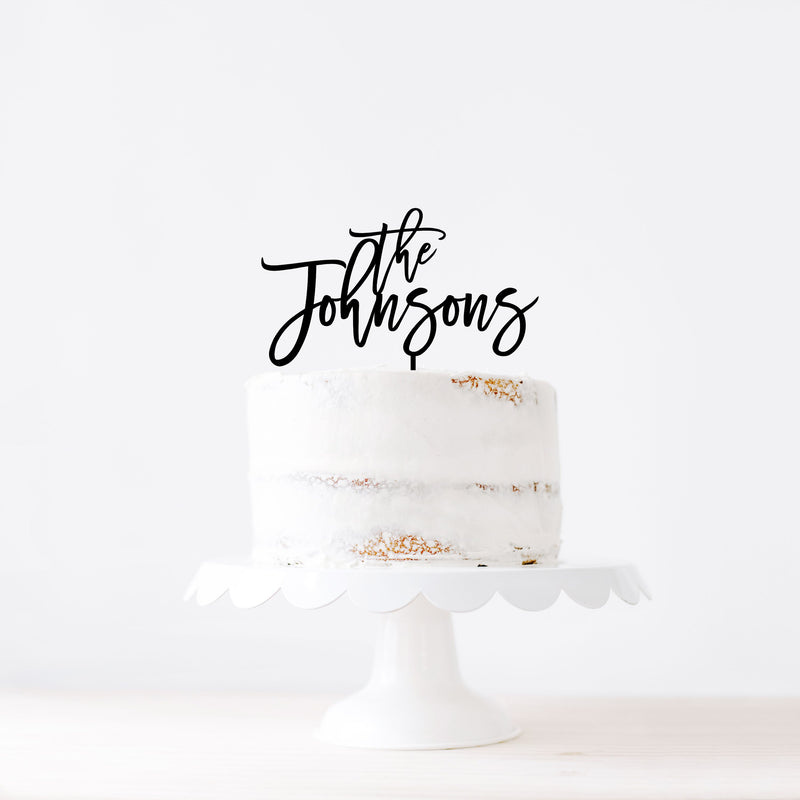 Custom LAST NAME topper