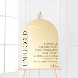Mirrored Unplugged Ceremony Arch Sign
