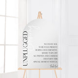 Mirrored Unplugged Ceremony Arch Sign