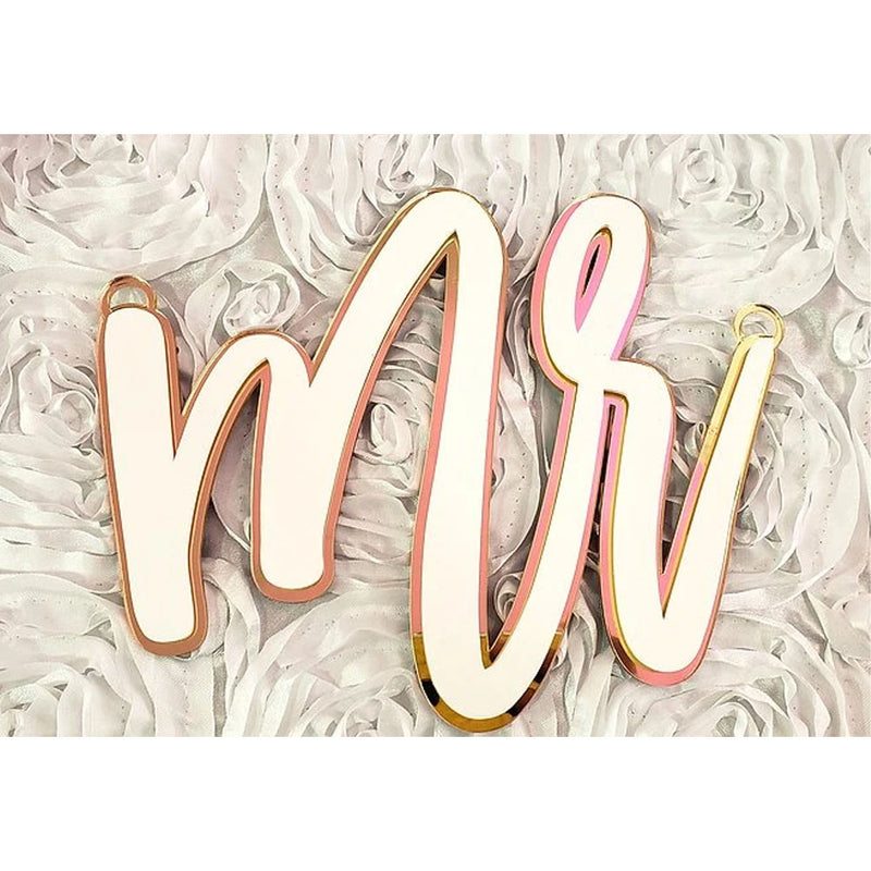 "MR & MRS" CHAIR SIGN
