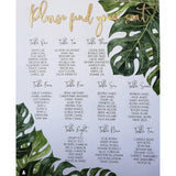 Foam Monstera Seating Chart