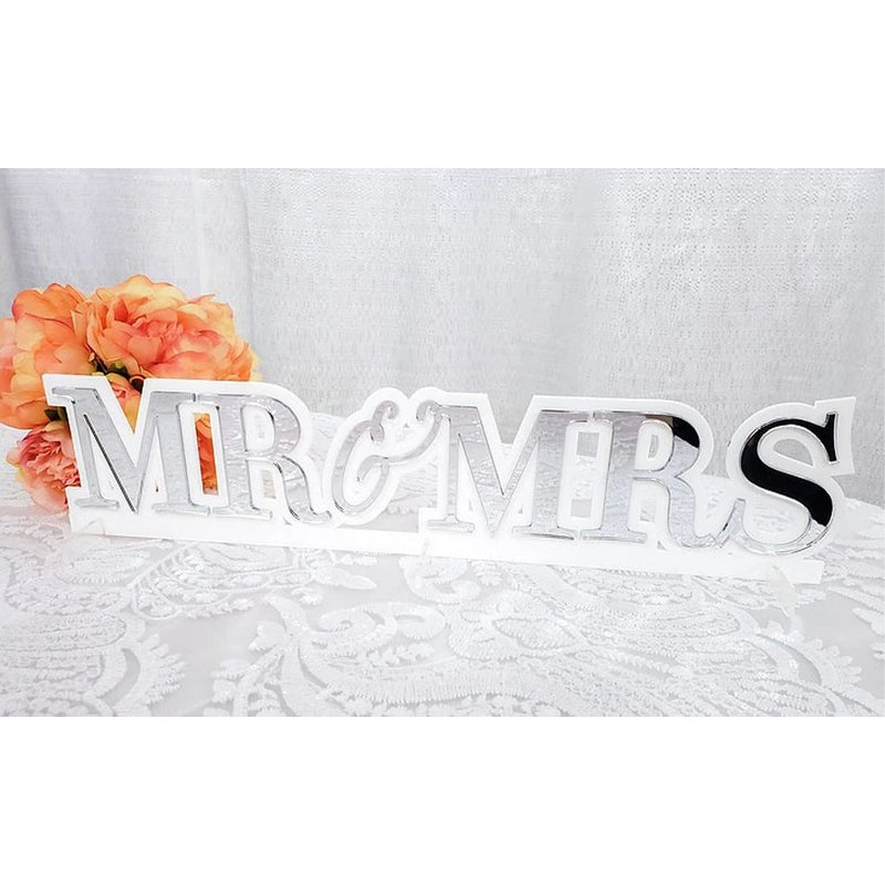DUAL-LAYER "MR & MRS" FREE STANDING SIGN