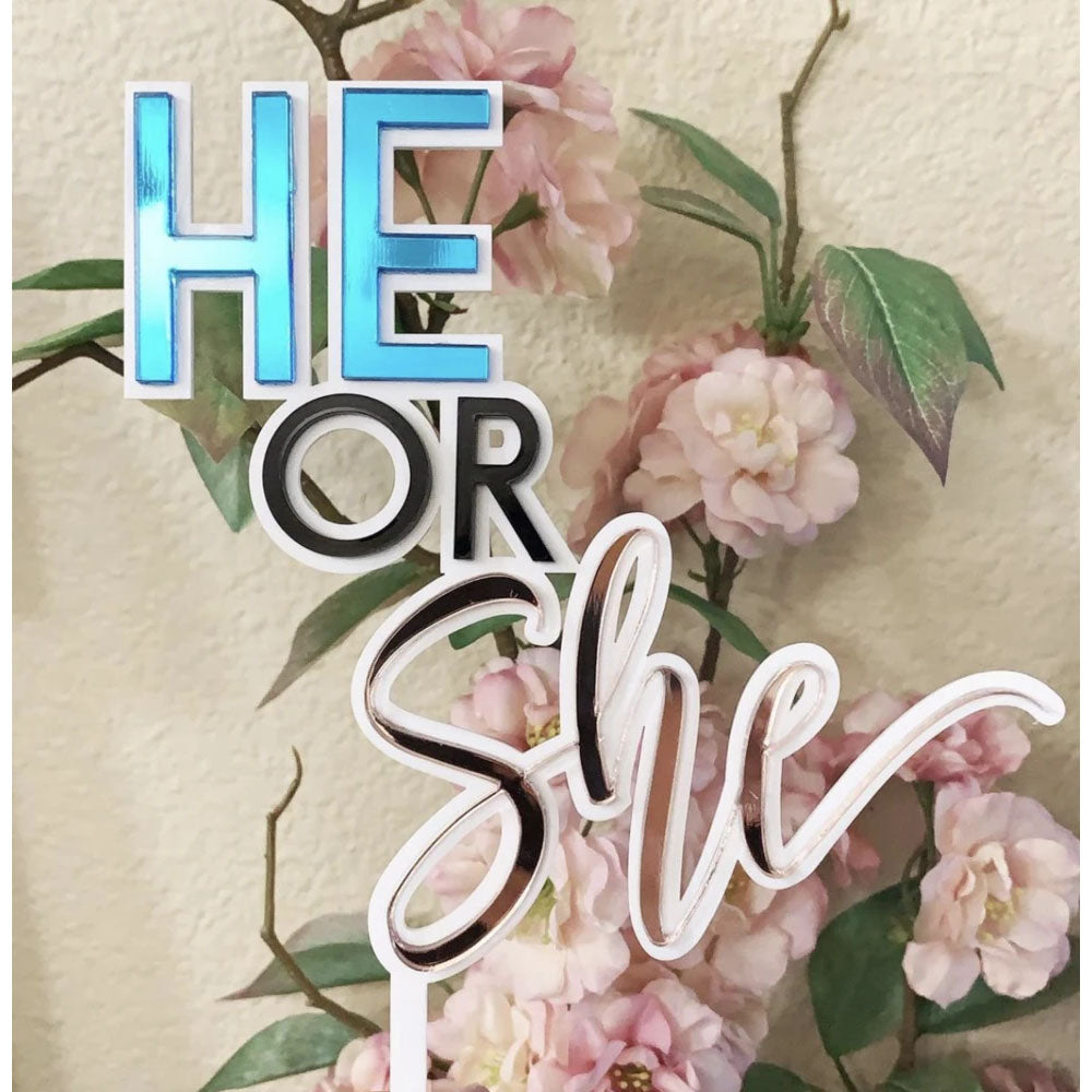 Dual-Layered 3D Cake Topper