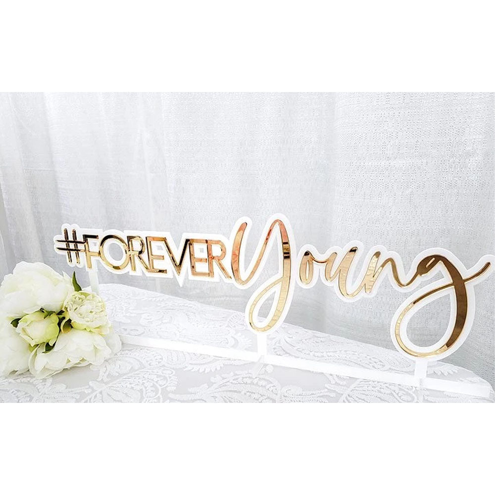 DUAL LAYERED FREE STANDING HASHTAG