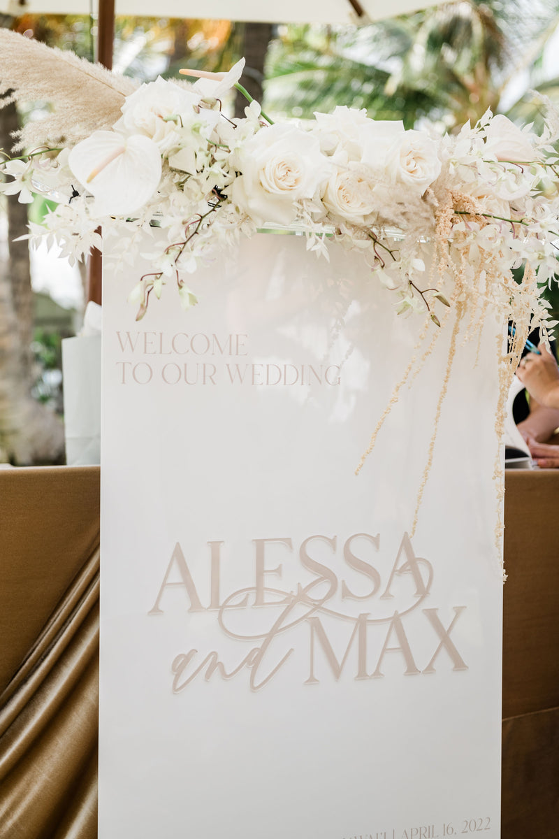 The Holloways Taupe Welcome Sign