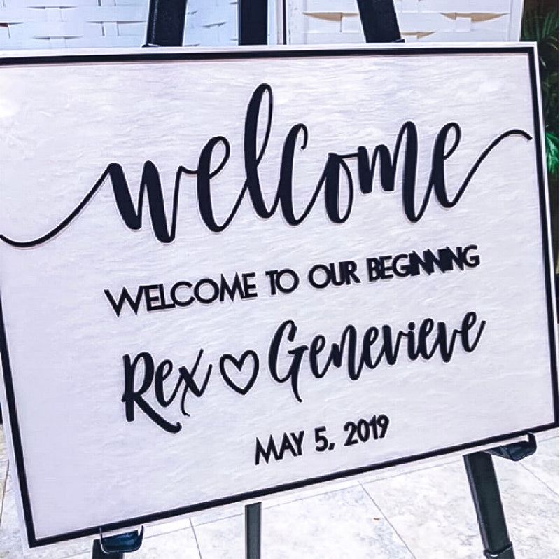 Marble Welcome Sign